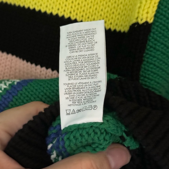 CAbi Cropped Multi Stripe Crew Neck Sweater - Picture 6 of 9